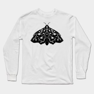 Moth Linocut Long Sleeve T-Shirt